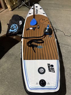 Hyperlite Admiral Paddle Board 11 Foot Sup Div  Multi Color With Faux Wood Pad