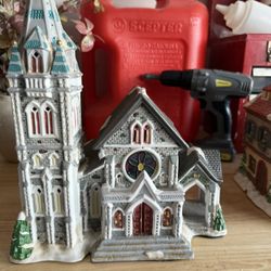 Ceramic Church Christmas Decoration