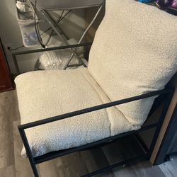 Mainstays Metal Framed Sling Accent Chair, Oatmeal