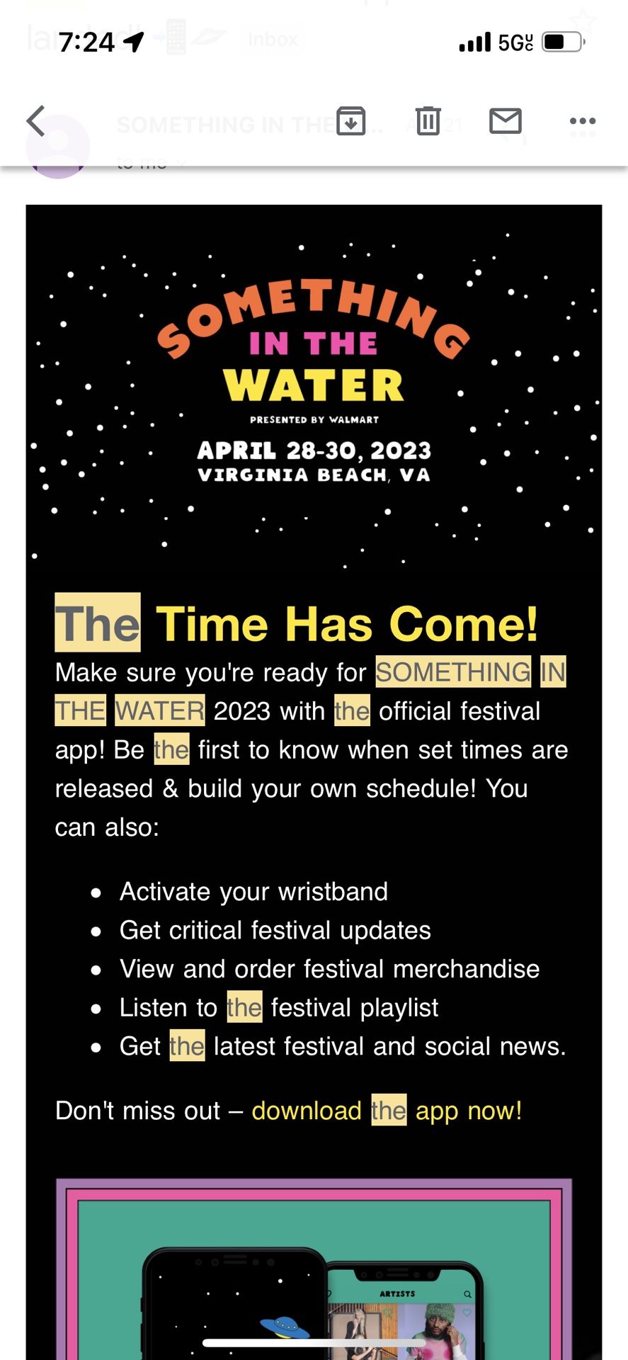 Something In The Water Tickets 