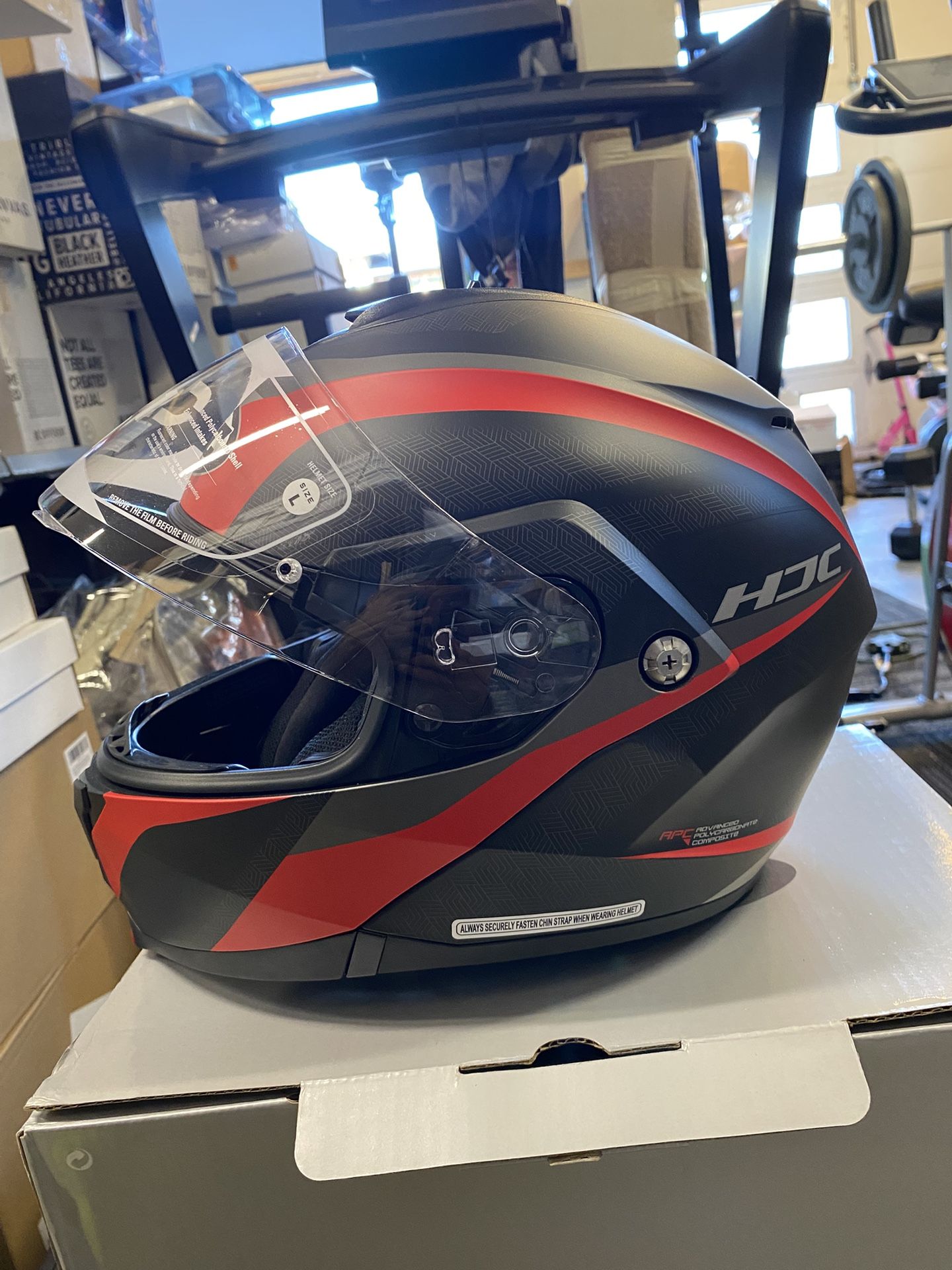 HJC Helmets C91 Taly MC1 - Semi-Flat RED/BLACK - Large - 0(contact info removed)-06HJC Helmets C91 Taly MC1 - Semi-Flat RED/BLACK - Large - New