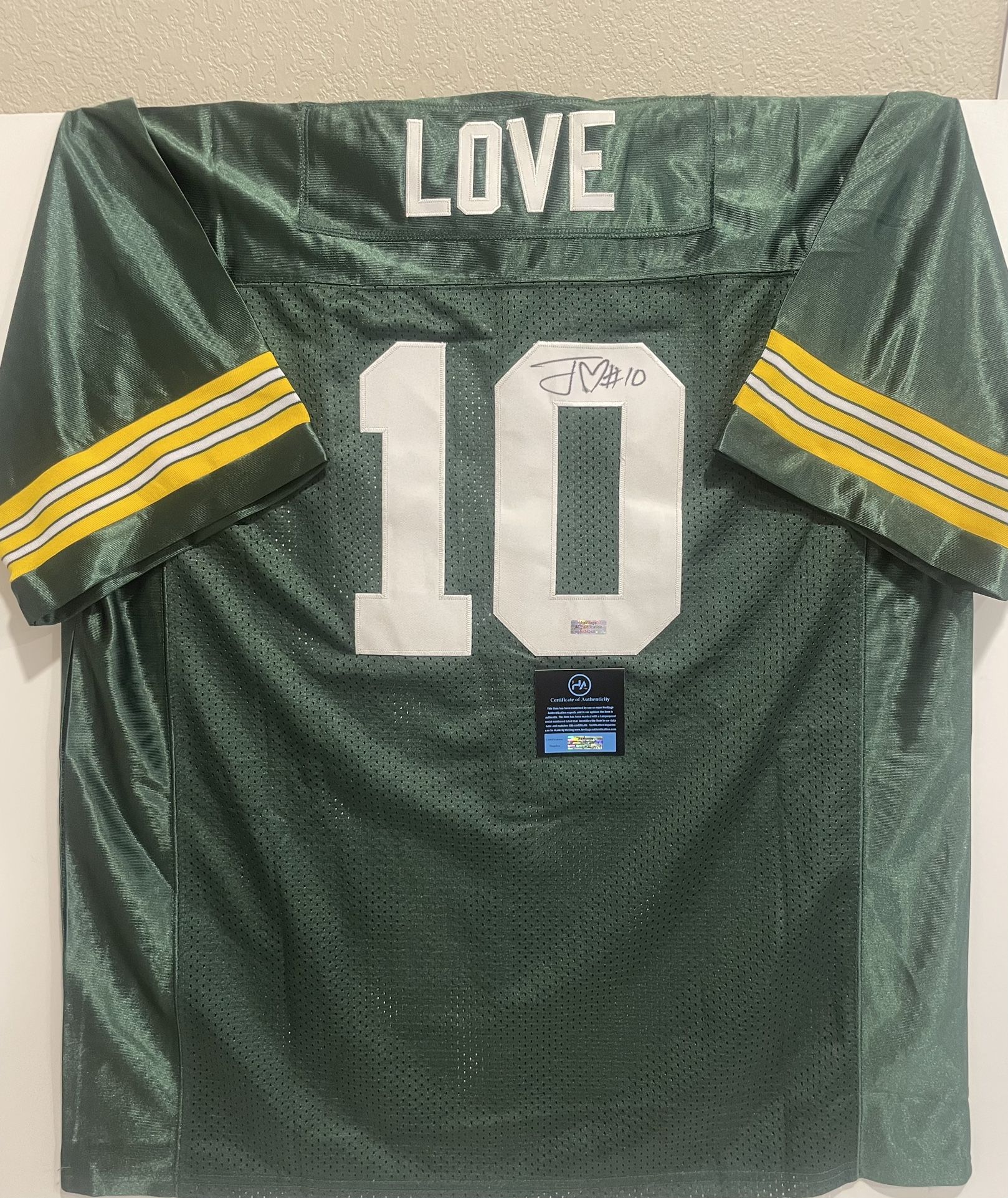 Jordan Love Signed Green Bay Packers Football Jersey With ACA COA