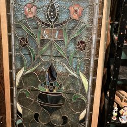 3 Vintage Stained Glass Windows From 1900
