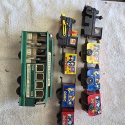 Tin zig zag trains and San Francisco train