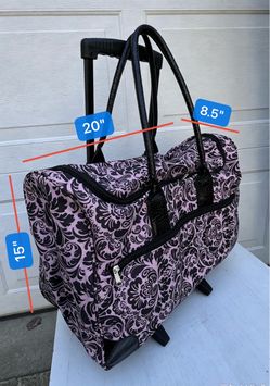 20" retractable luggage bag with rollers