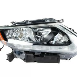 FOR 2014-2016 NISSAN ROGUE RIGHT PASSENGER SIDE CHROME HALOGEN HEADLIGHT HEADLAMP