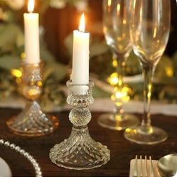 Glass Reversible 4” Candle/Tea-light Holder