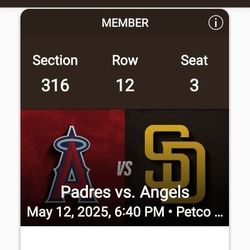 Padres Vs Angels Tickets