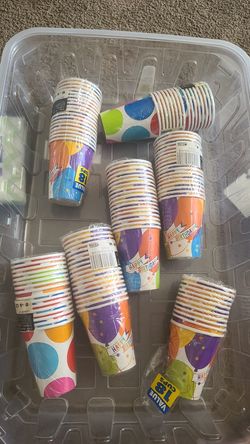 Birthday cups and napkins new
