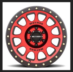 (4) Four Method Race Wheels MR 305 NV Anodized Red NIB