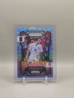 2025-26 Panini Monopoly Prizm Millionaire Shimmer Landon Donovan 10/10 Book End AND jersey number match.  Triple 10.