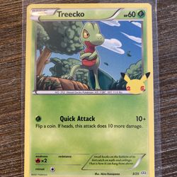 Treecko Non Holo Mcdonalds Pokemon 25th Anniversary Card