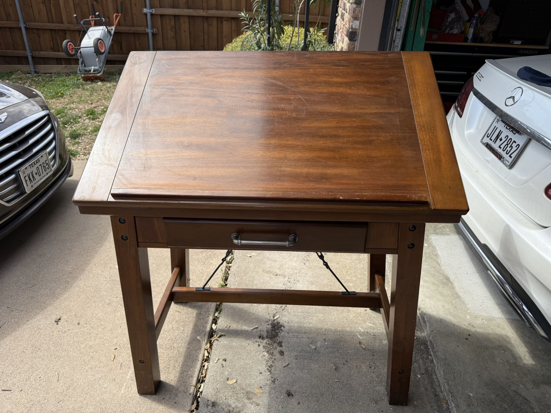 Drafting Table Or Can Be Used Flat As A Regular Table
