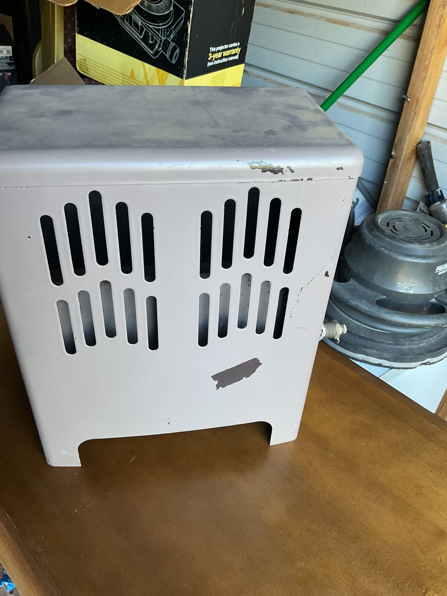 Gas heater it’s 15 inches tall 11 inches wide and 8 inches deep