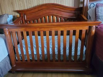 Wooden baby crib