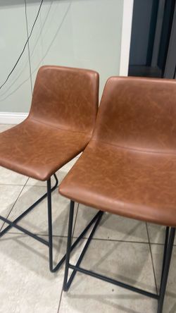 Leather bar stool chairs