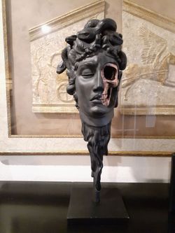"Jack of the Dust" Medusa Skull Sculpture Dark Bronze Finish
