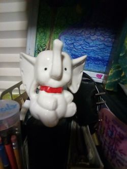 Elephant Porcelain Earrings/ Jewelry  Holder