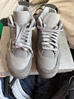 Air Jordan 4 Grey Suede Sneakers