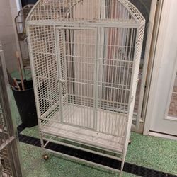 White Parrot Cage 