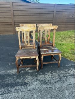 4 Free wood chairs