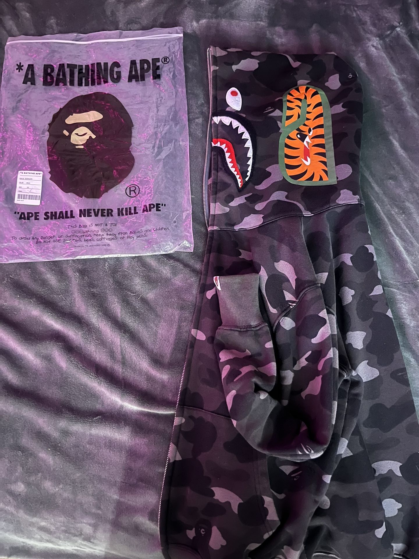 authentic bape zip up
