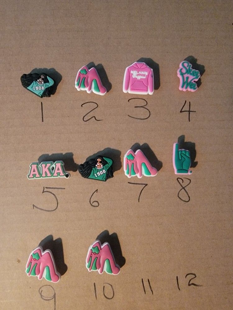 Any 4 AKA Shoes Charms For Crocs Or Clogs