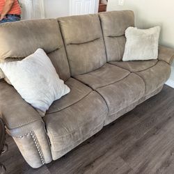 Brown/Gray Couch
