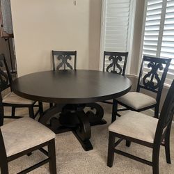 Round Dining Table And 6 Chairs