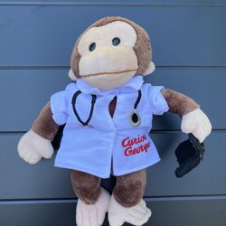 Curious George Doctor 2019 Bean-Bag Stuffed Plush 11" by Applause