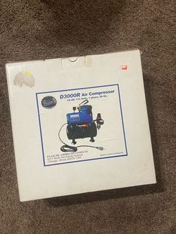 Paasche D3000R Air Compressor & 1(contact info removed) Airbrush Set double action