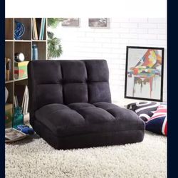 Loungie Microsuede Flip Floor Chair Convertible Lounger/Sleeper Gaming Chair