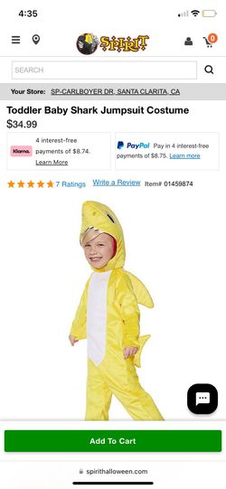 Baby shark costume