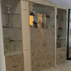 Elegant Lighted Display Cabinet – Must Pick Up by 3 PM Today