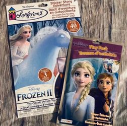 New Disney Frozen Sticker Story & Play Pack Travel Art Set Bundle