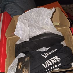 Vans Asher (Canvas) Black/Black Size 11