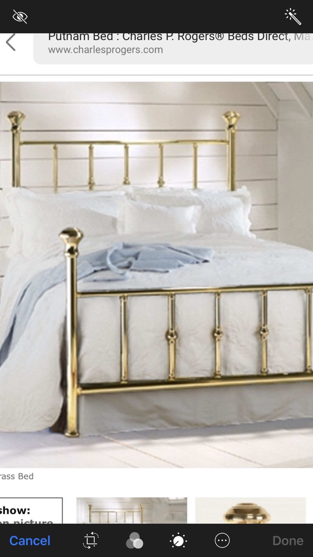 Charles P Rogers brass queen bed