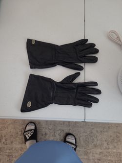 Harley Davidson Leather Black Gloves