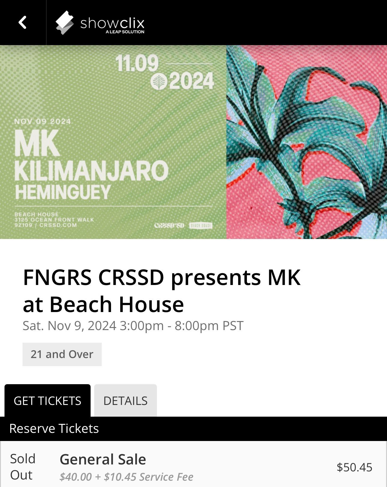FNGRS CRSSD - MK At Beach house