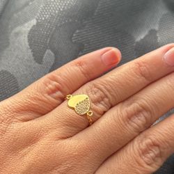 21K REAL GOLD, STAMPED, NEW, CHAIN RING