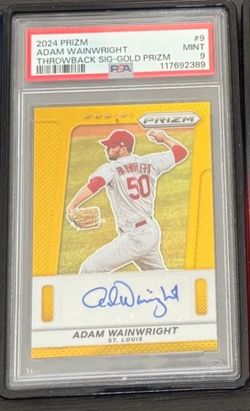 $50 2024 PRIZM ADAM WAINWRIGHT THROWBACK SIG-GOLD