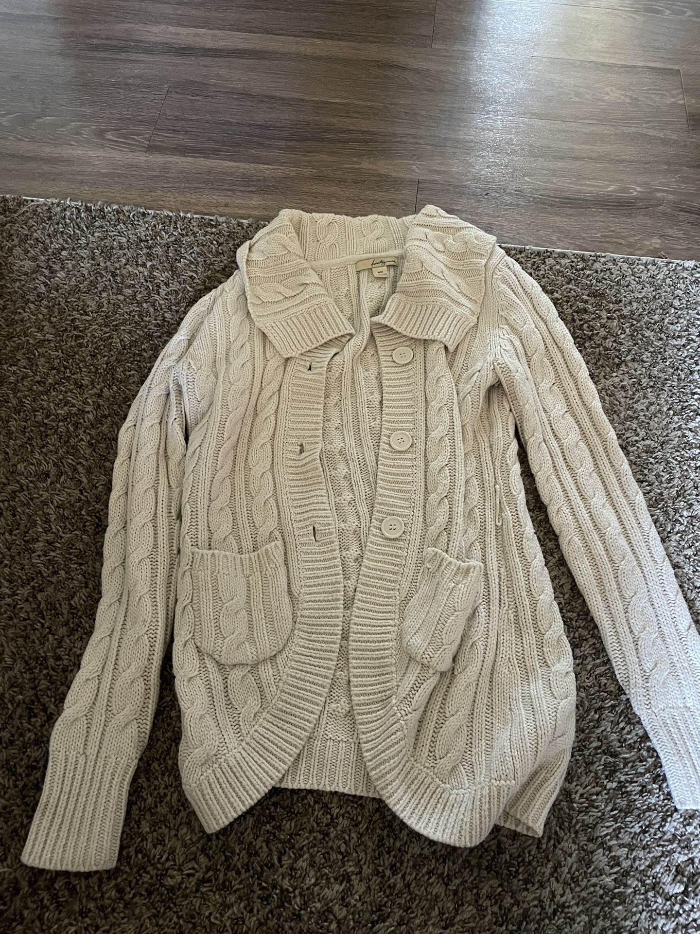 size medium woman’s knitted cardigan 