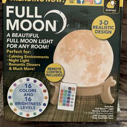 Full Moon Night Light, Changes Colors To Calm Or Add Accent Lighting.