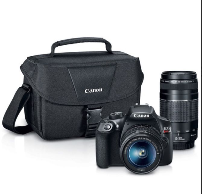 Canon EOS Rebel T6 2 Lenses & Carry Bag-NEW