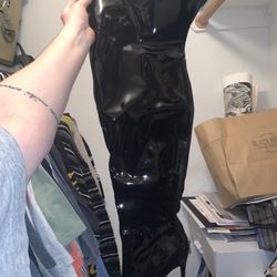 Black Knee High Boots 