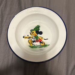 Vintage Metal Mickey Mouse Bowl. Shoot A Offer