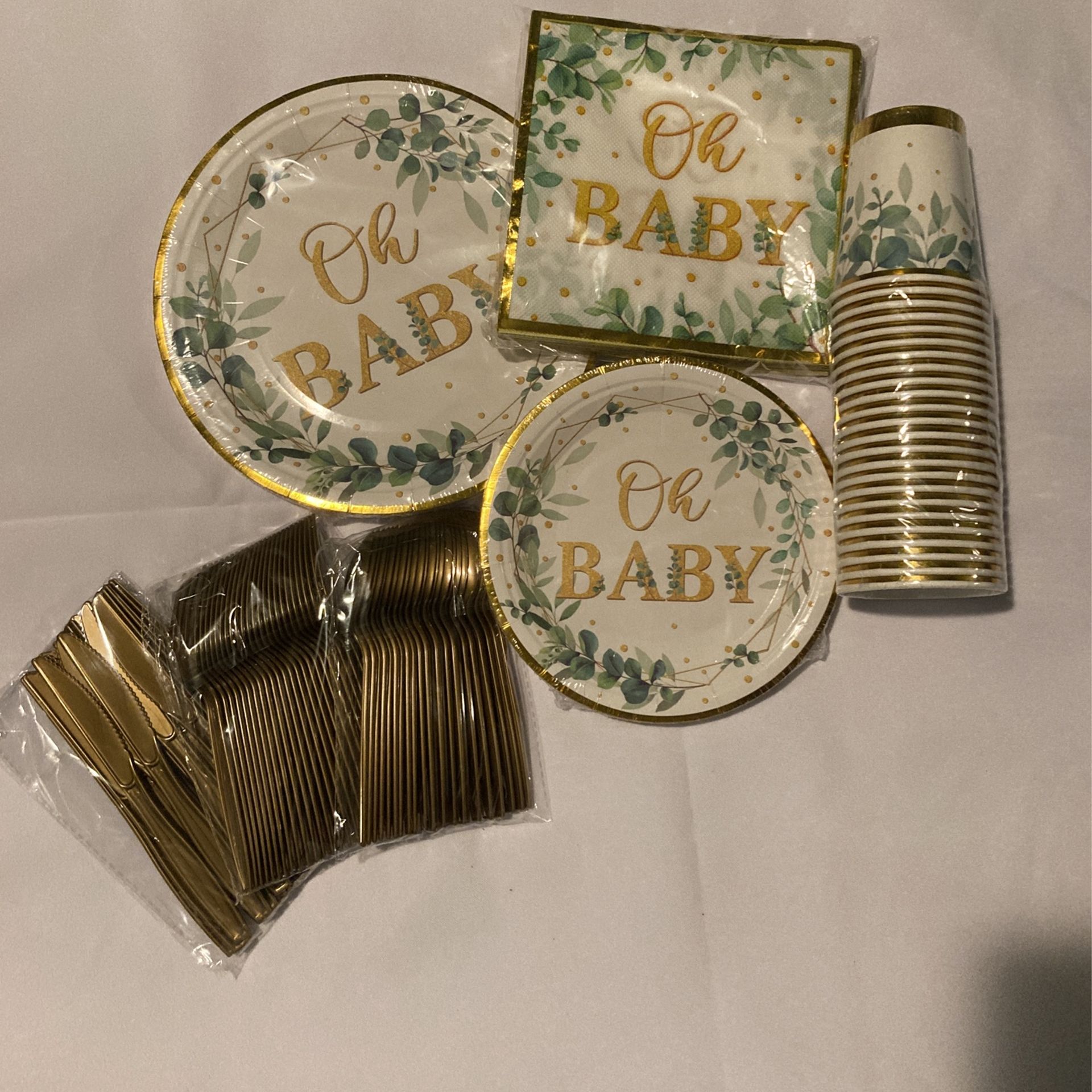 Oh Baby Baby Shower Plate Setting
