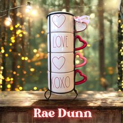 NWT Rae Dunn Coffee Bar Mug Stack and Stand