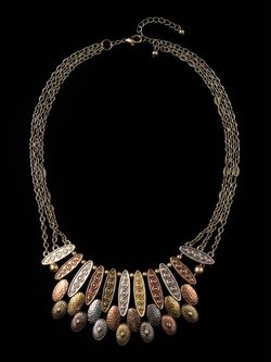 Mixed Metal Multi-Strand Statement Necklace