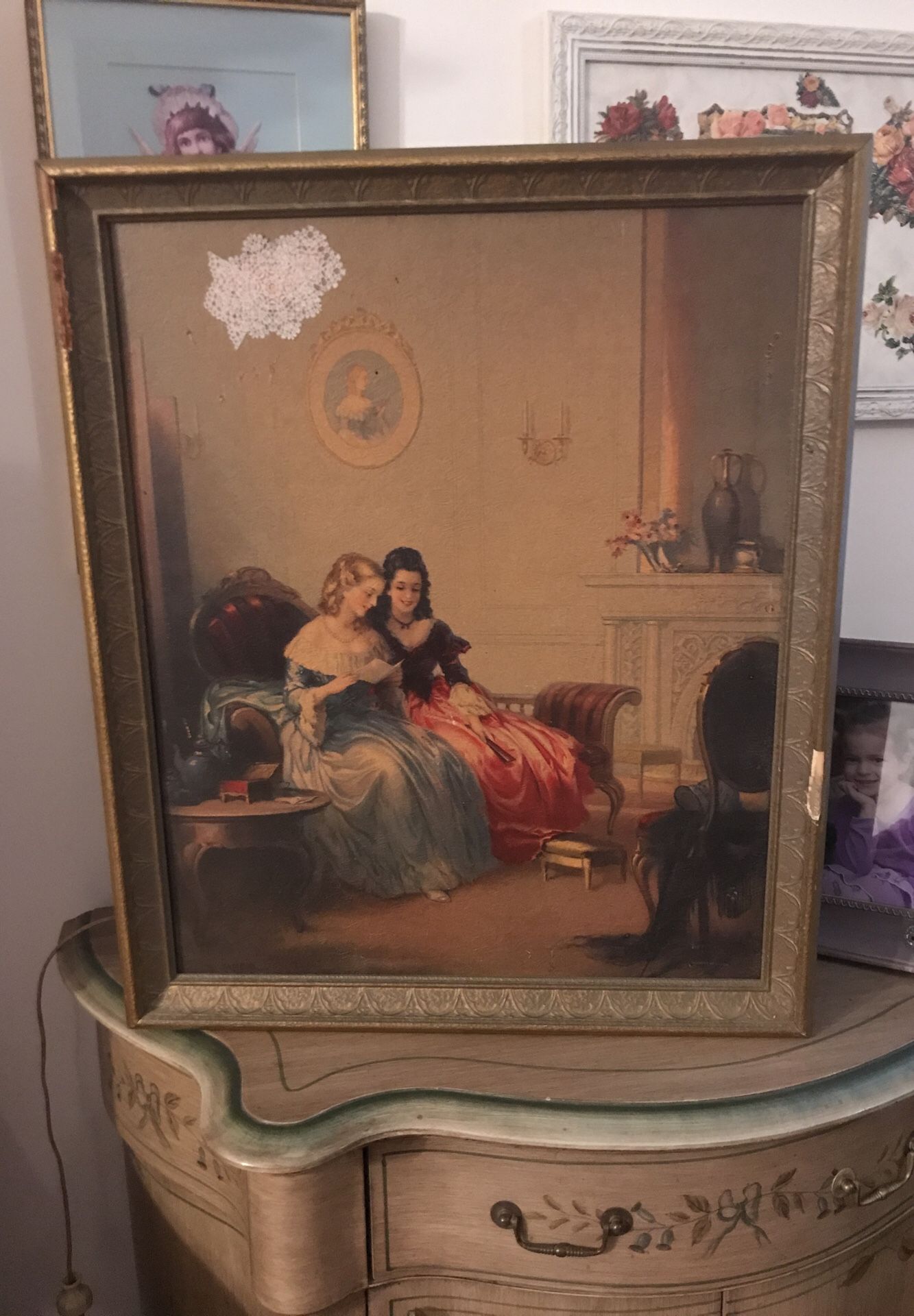 Gorgeous! Vintage Antique Victorian Picture